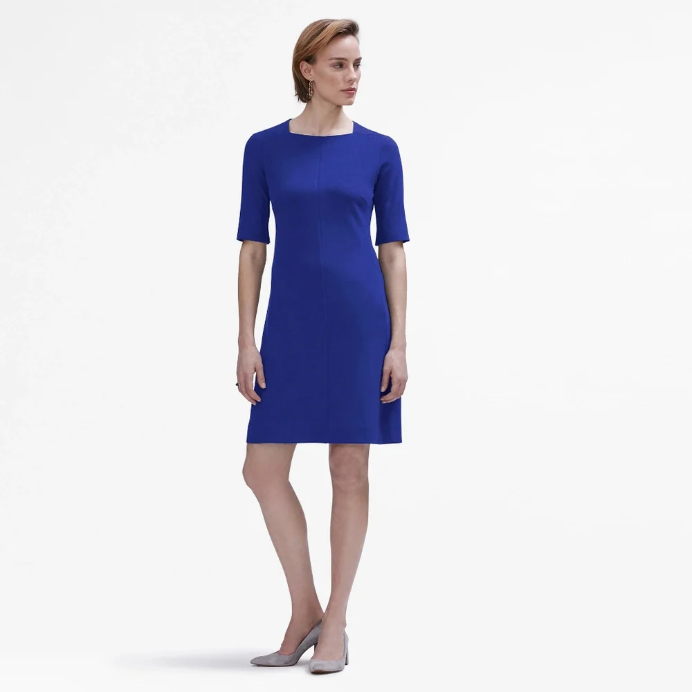 MM LaFleur The Emily Dress Cobalt Blue Work Wear
